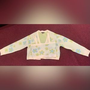 Cardigan and crop top set